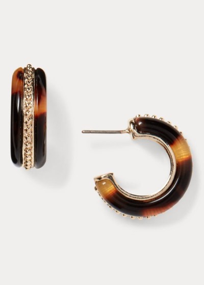 Women's Ralph Lauren Tortoiseshell Hoop Earrings | 380257UTQ